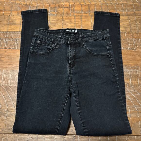Monkey Ride Jeans Denim - Monkey Ride Jeans Women’s Juniors Size 5 Black Denim Skinny Jeans